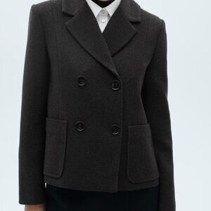 Mango Gray Wool Blazer